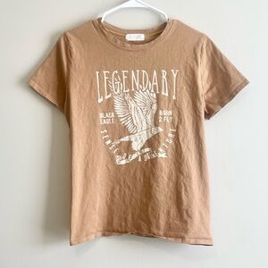 Boutique Lengendary Eagle Graphic Band Tee